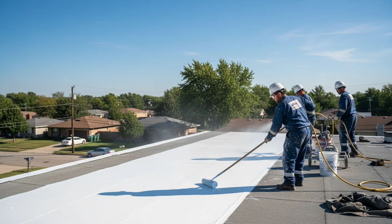 Commercial roof coating in Loraine, TX near me